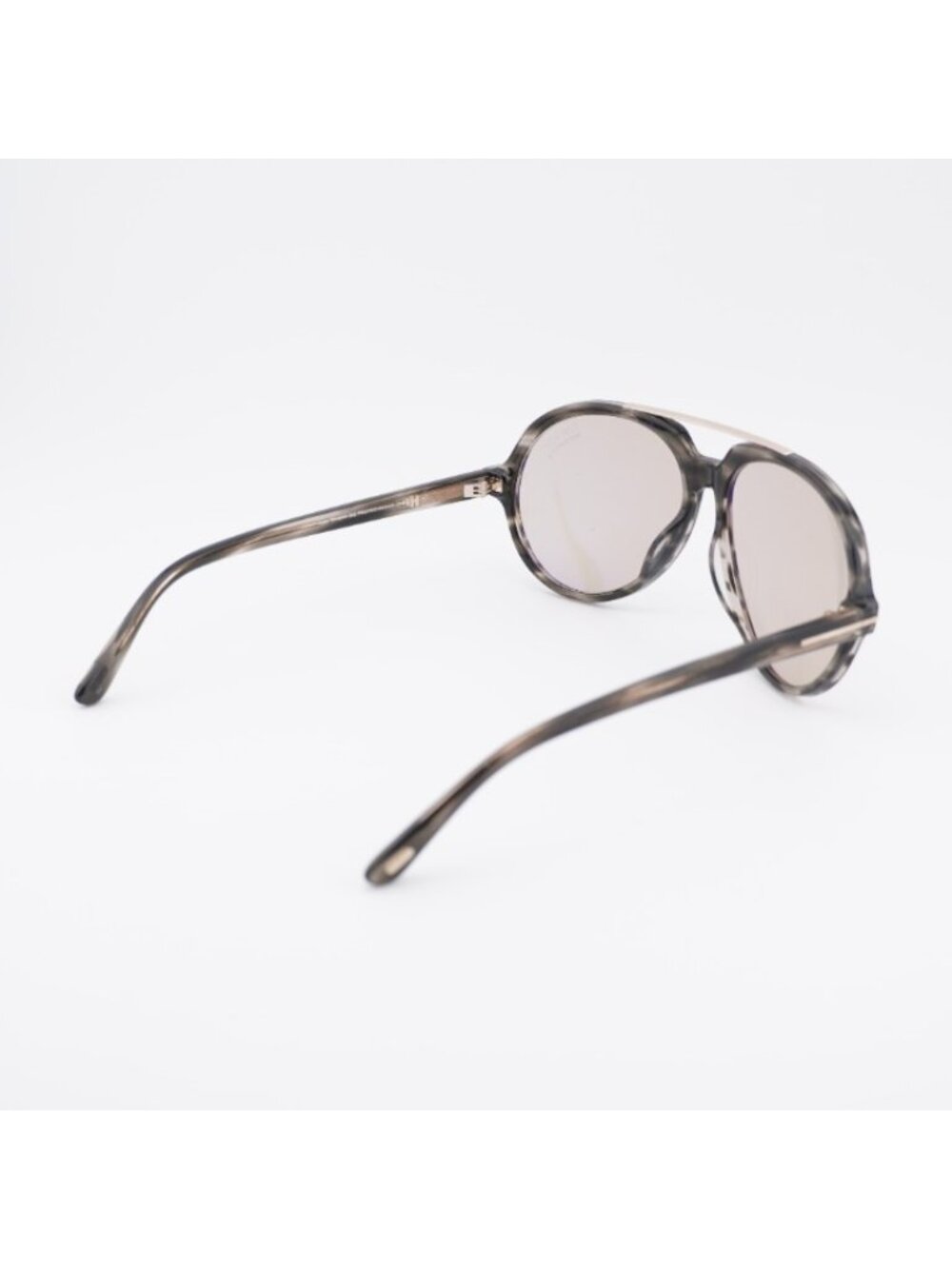 Tom Ford Aalto FT1210 56E Sunglasses Coloured Havana Aviator Frame, Brown Lenses - Picture 4 of 10